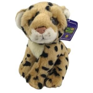 Wild Republic Wild Watchers Cheetah Plush 7" Cat Stuffed Animal 2015 K&M Tags